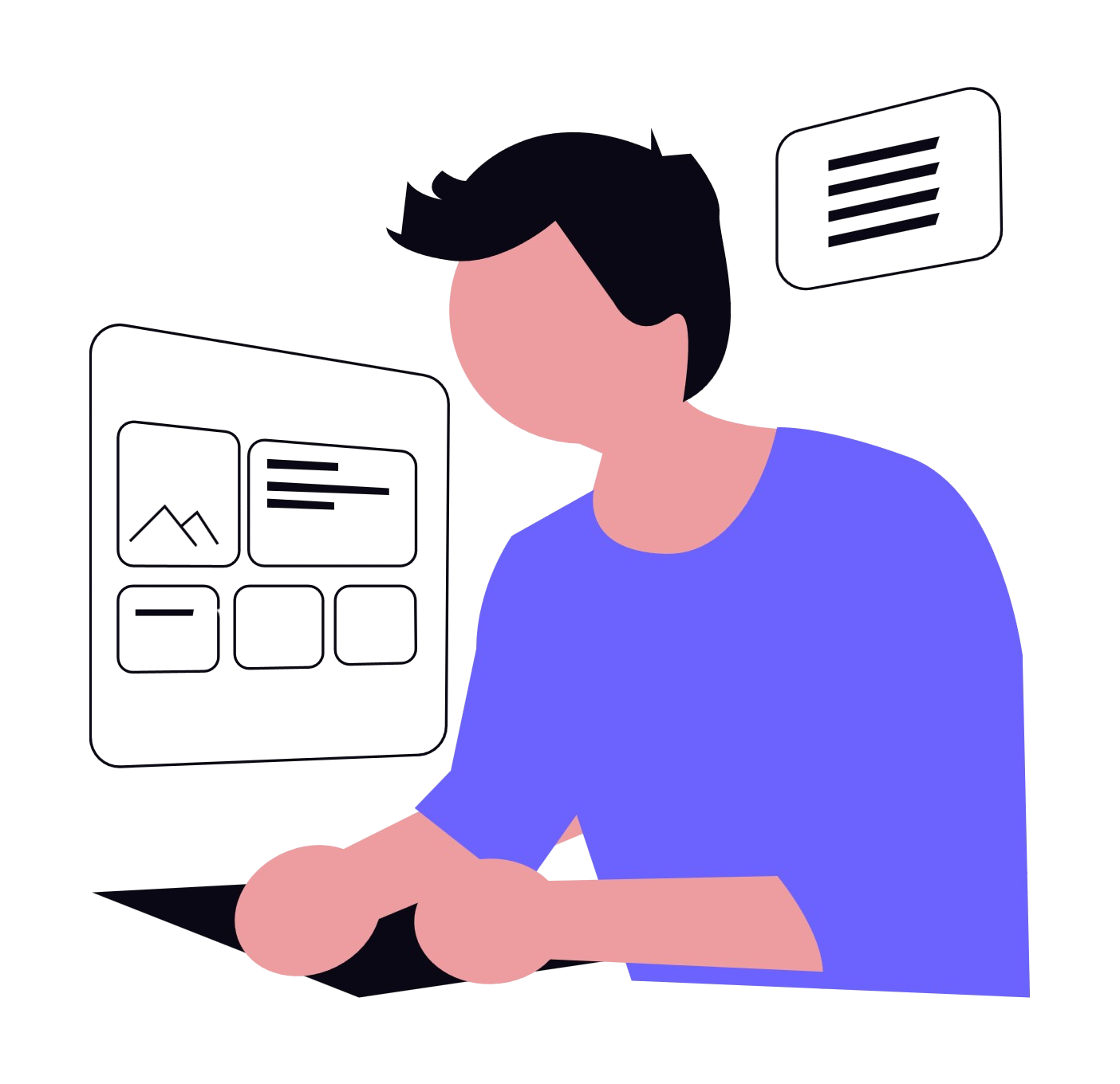 Building a website illustration
